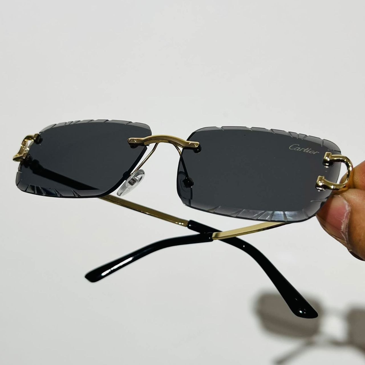 Cartier Diamond Cut Frameless Black