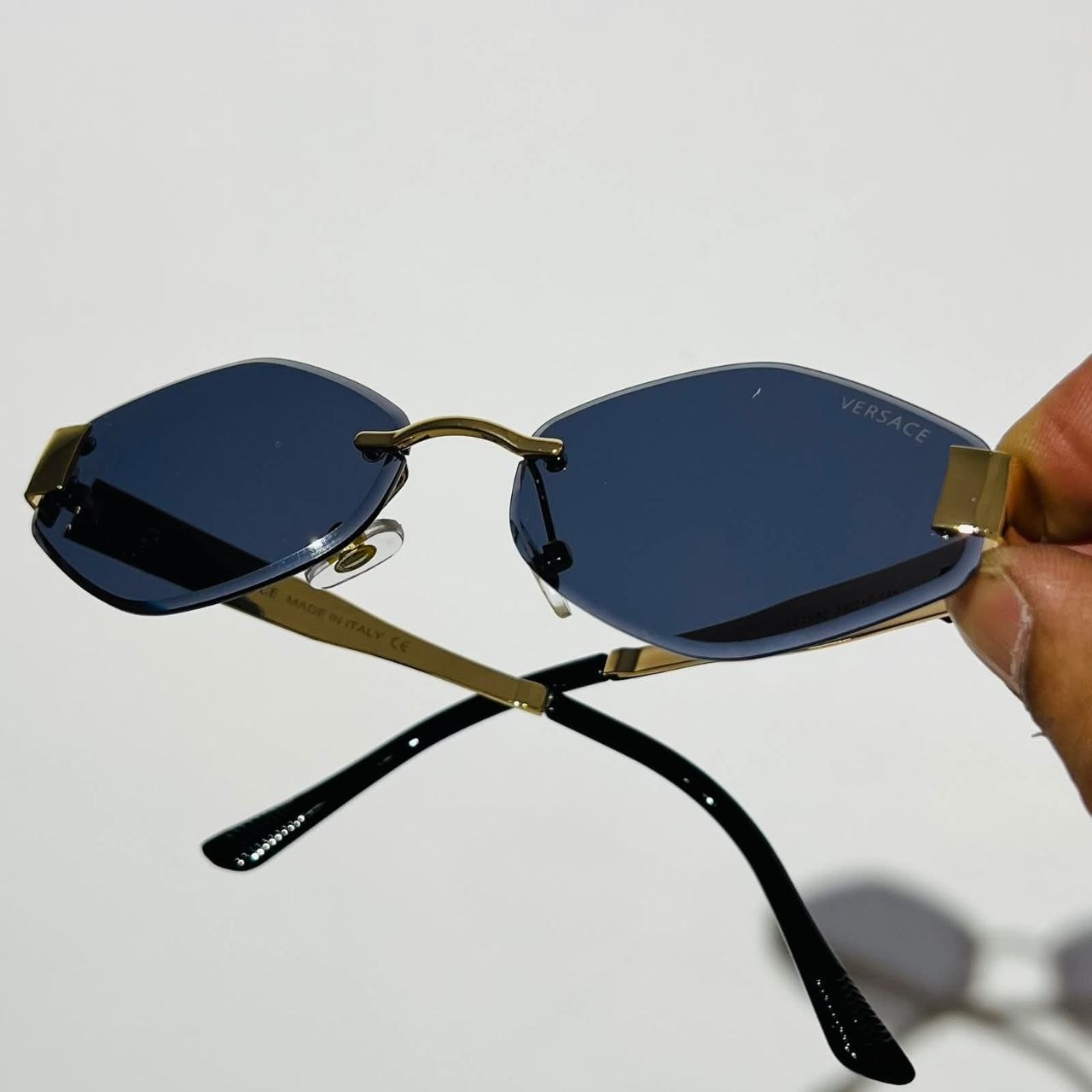 Versace Hexagonal Black Shades