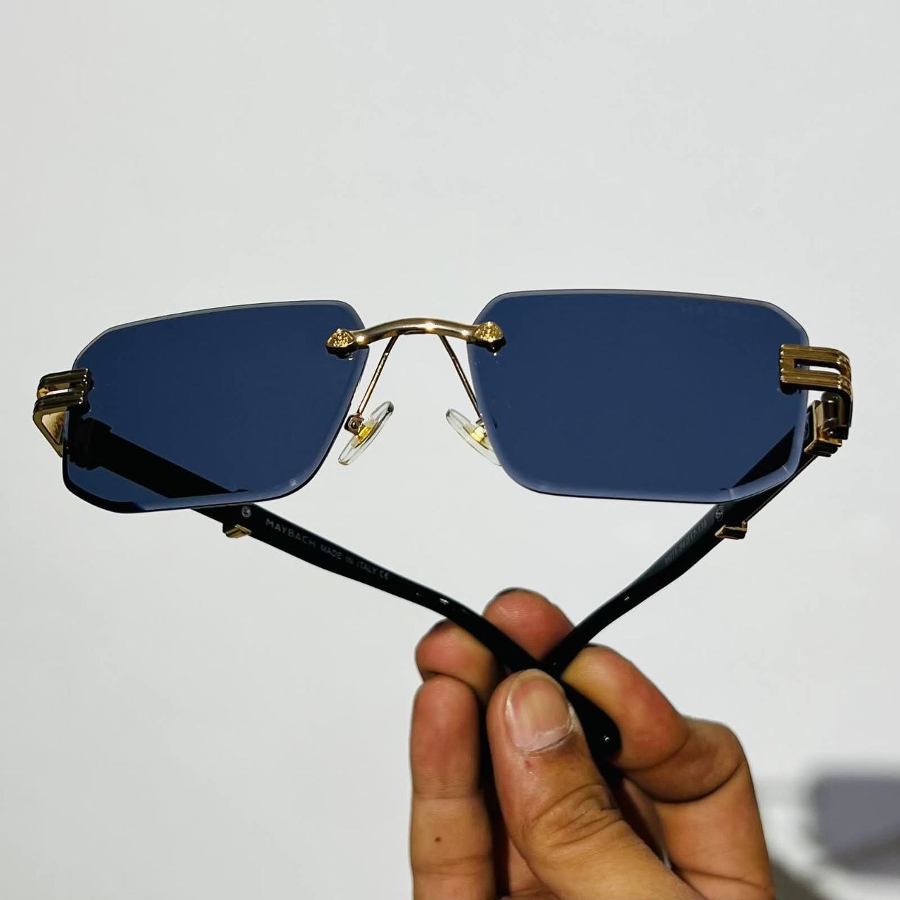 Rectangular Black Frameless Shades