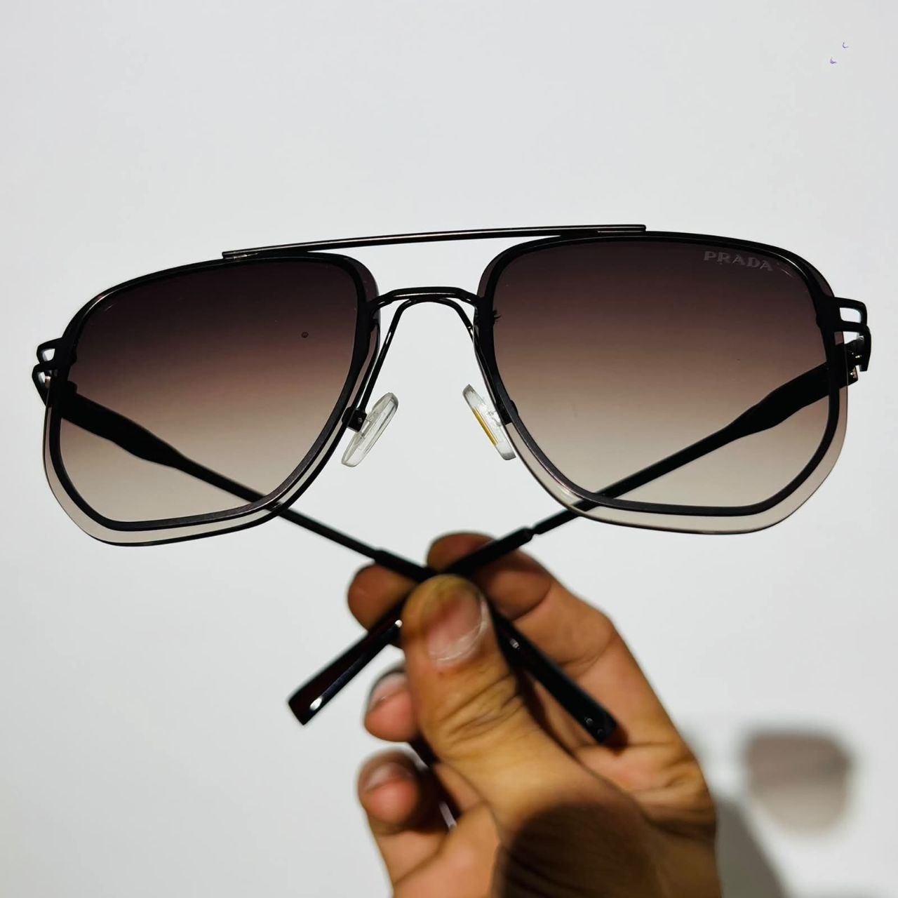 Brown Gradient Metal Frame Shades
