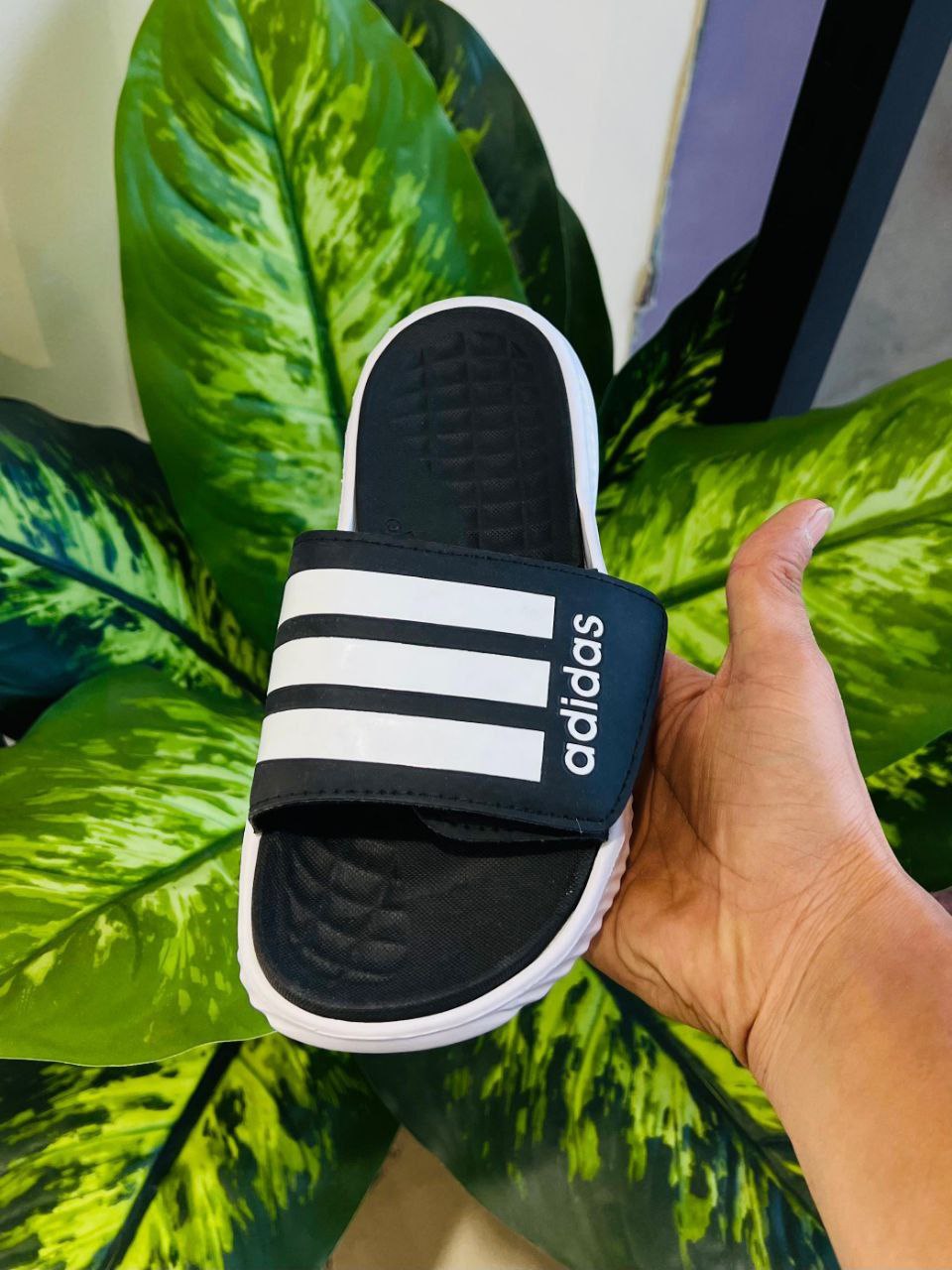Adidas Black White Daily Use Slides Slippers