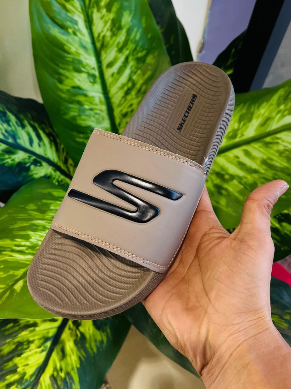 Sketchers Cream Daily Use Slides Slippers