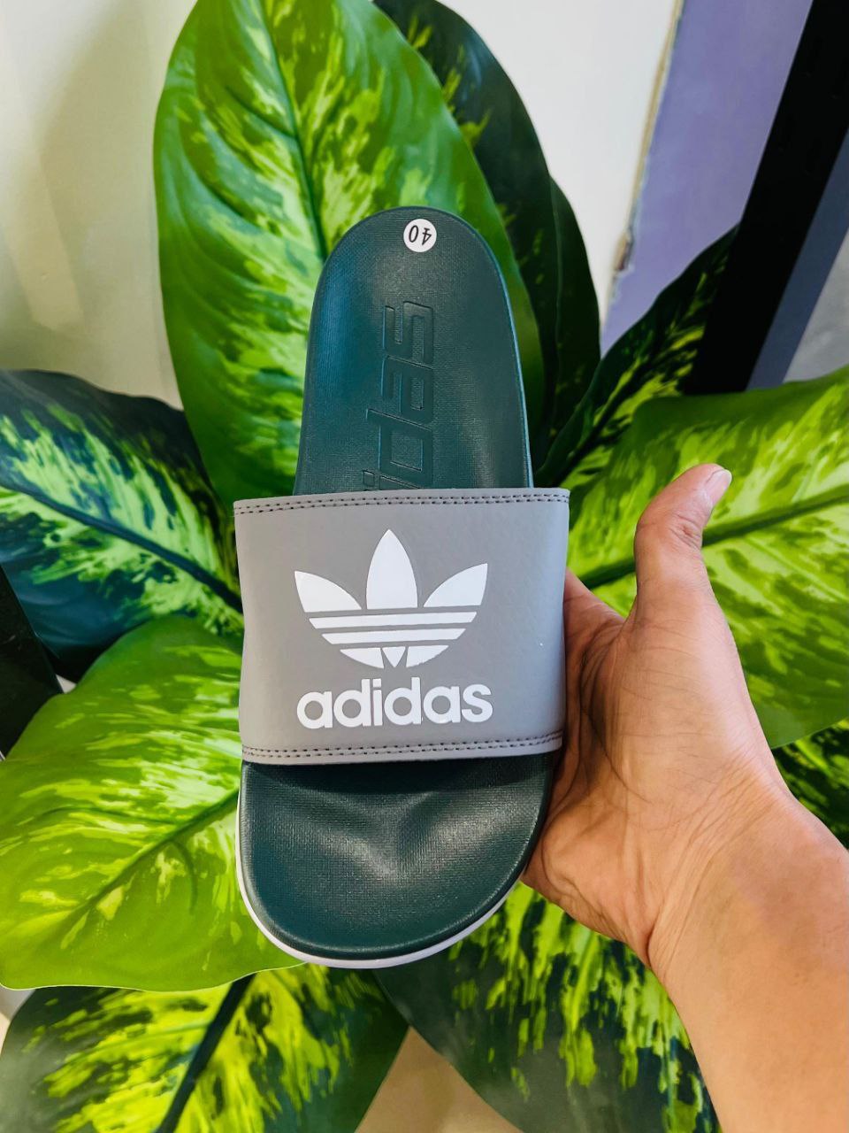 Adidas Green Daily Use Slides Slippers