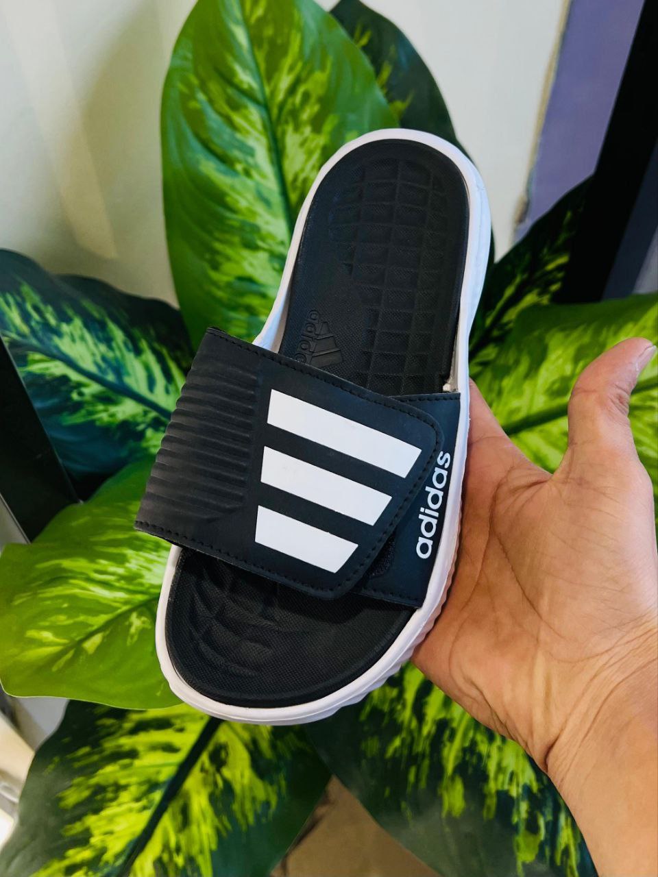 Adidas Black White Daily Use Slides Slippers