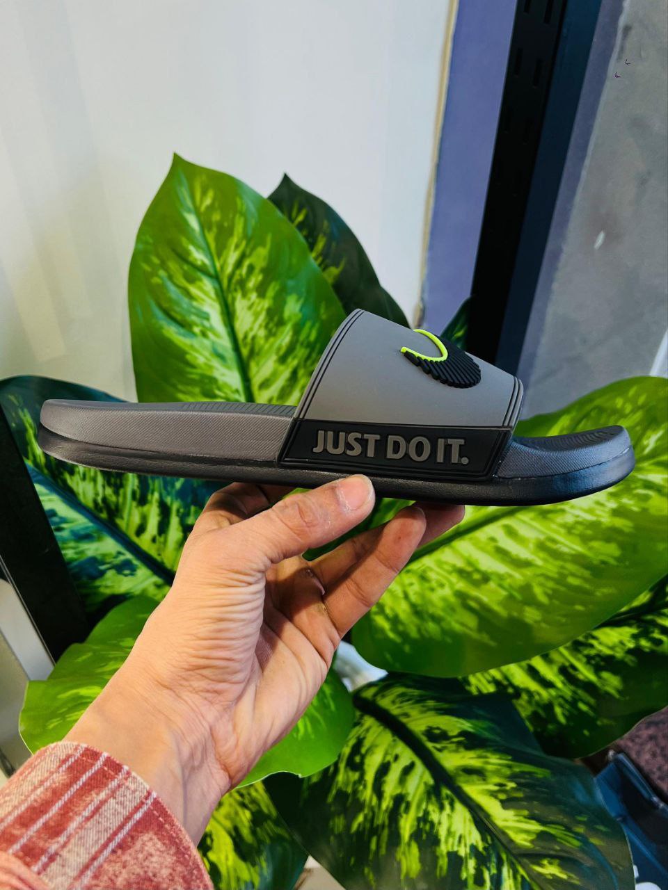 Nike Grey Daily Use Slides Slippers