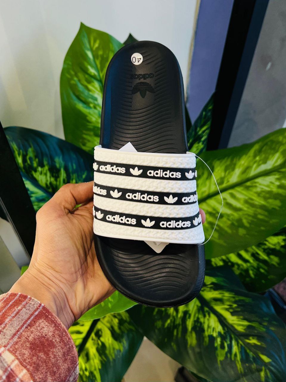 Adidas Black and White Daily Use Slides Slippers