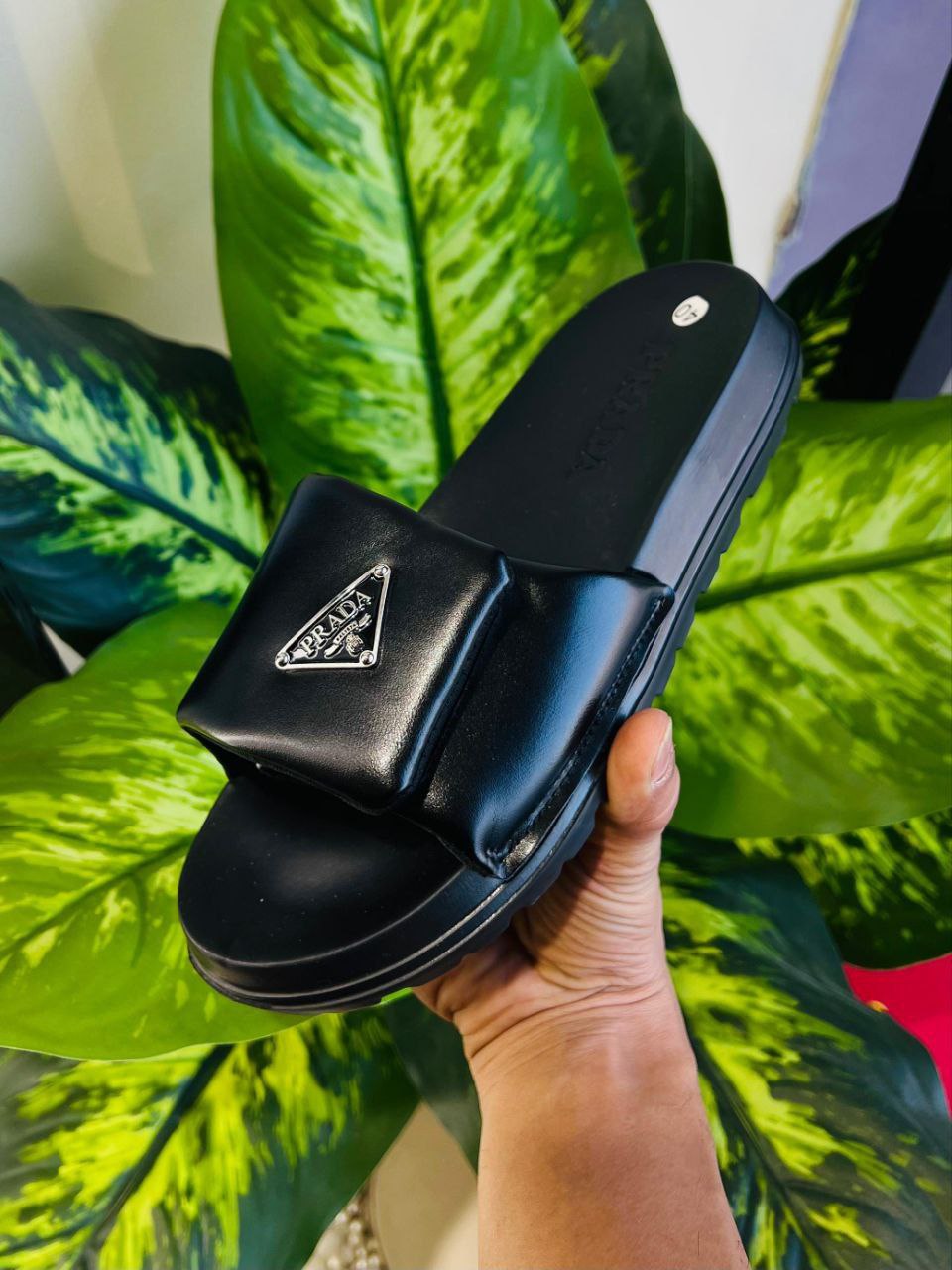 Prada Black Daily Use Slides Slippers