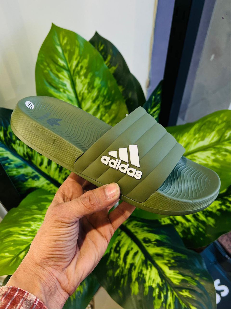 Adidas Green Daily Use Slides Slippers