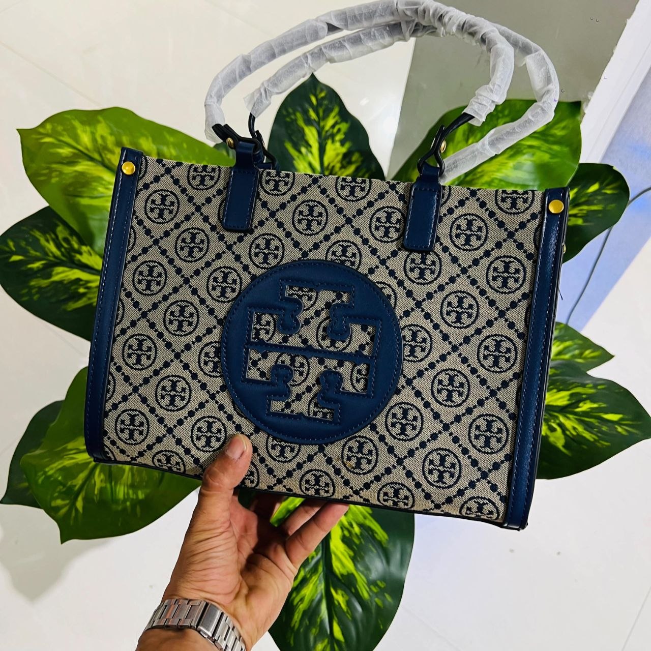 Tory Burch Blue Tote Bag