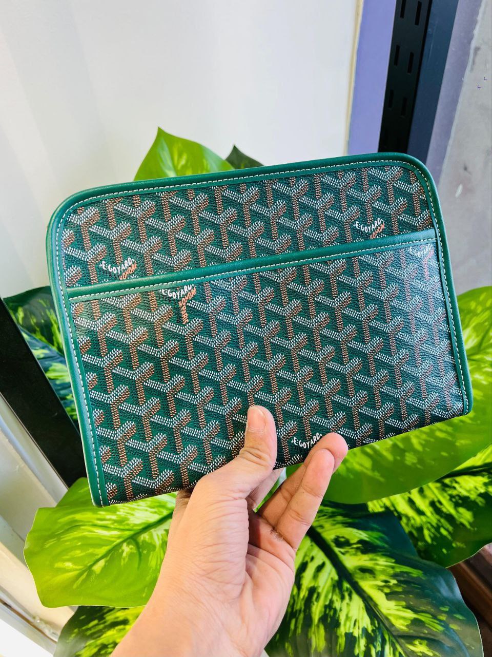 Green Goyard Jouvence Toiletry Bag