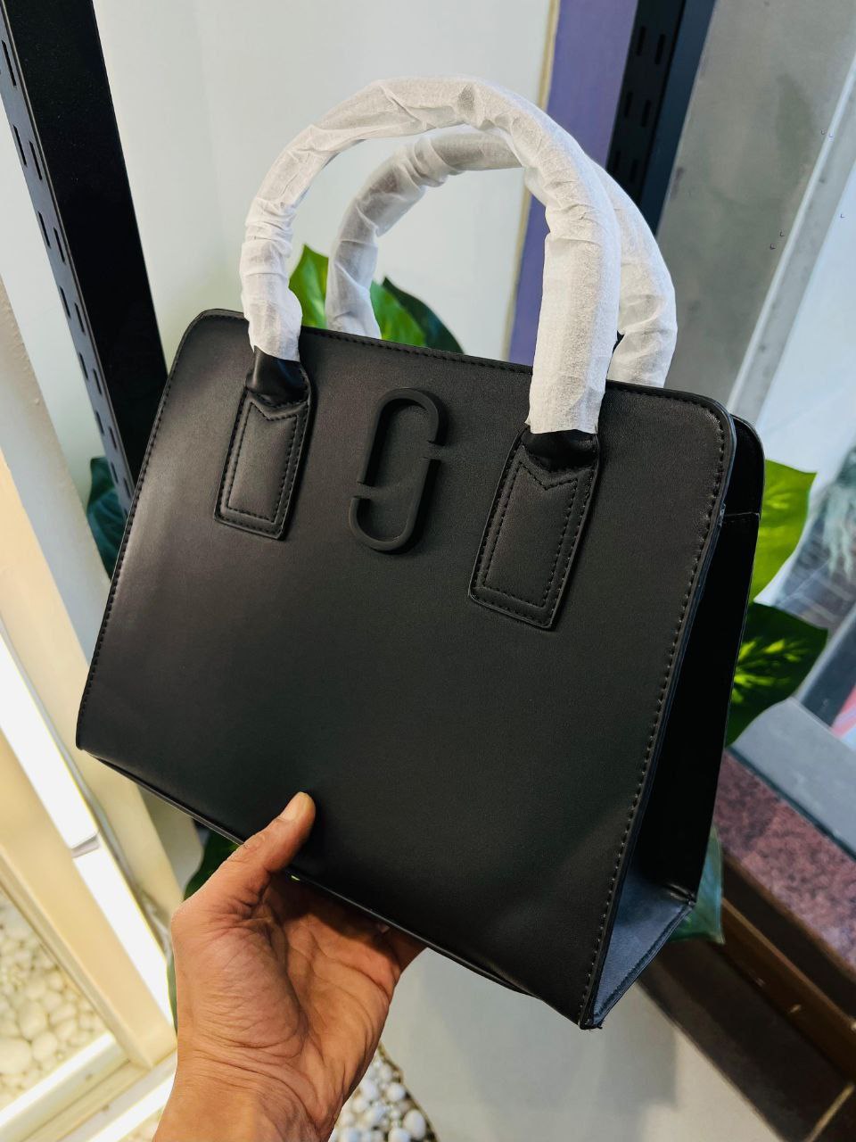 Marc Jacobs Little Big Shot DTM satchel bag in black