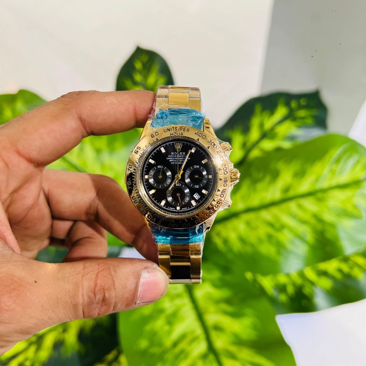 Rolex Cosmograph Daytona Ref. 116508 featuring a black dial and a tachymeter scale bezel