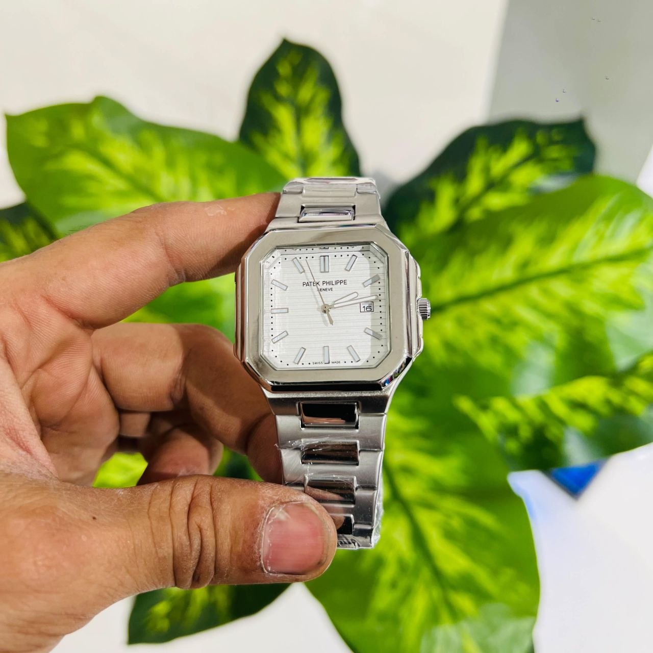 Patek Philippe Cubitus collection square-shaped stainless steel case