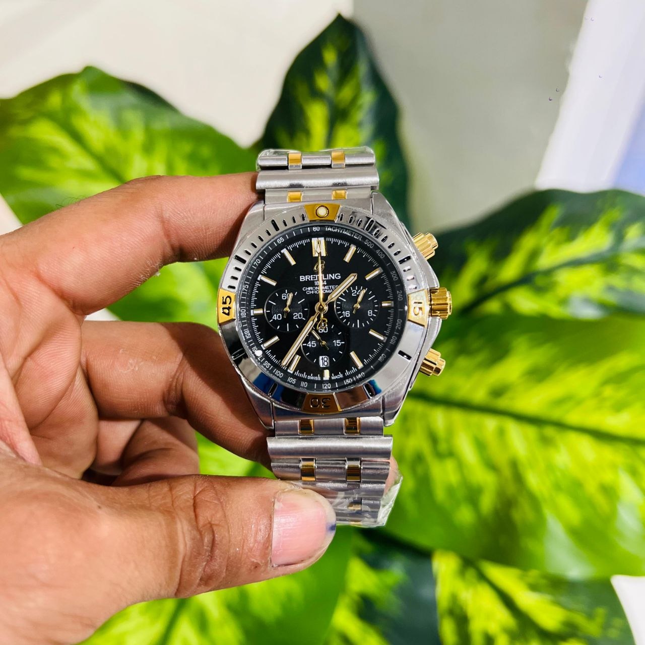 Breitling Chronomat B01 42 two-tone wristwatch