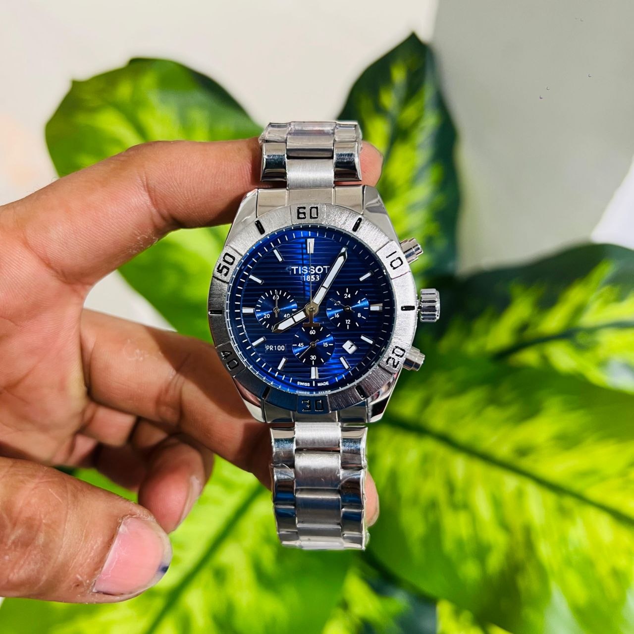 Tissot Ocean Blue Dial Silver strap Metal