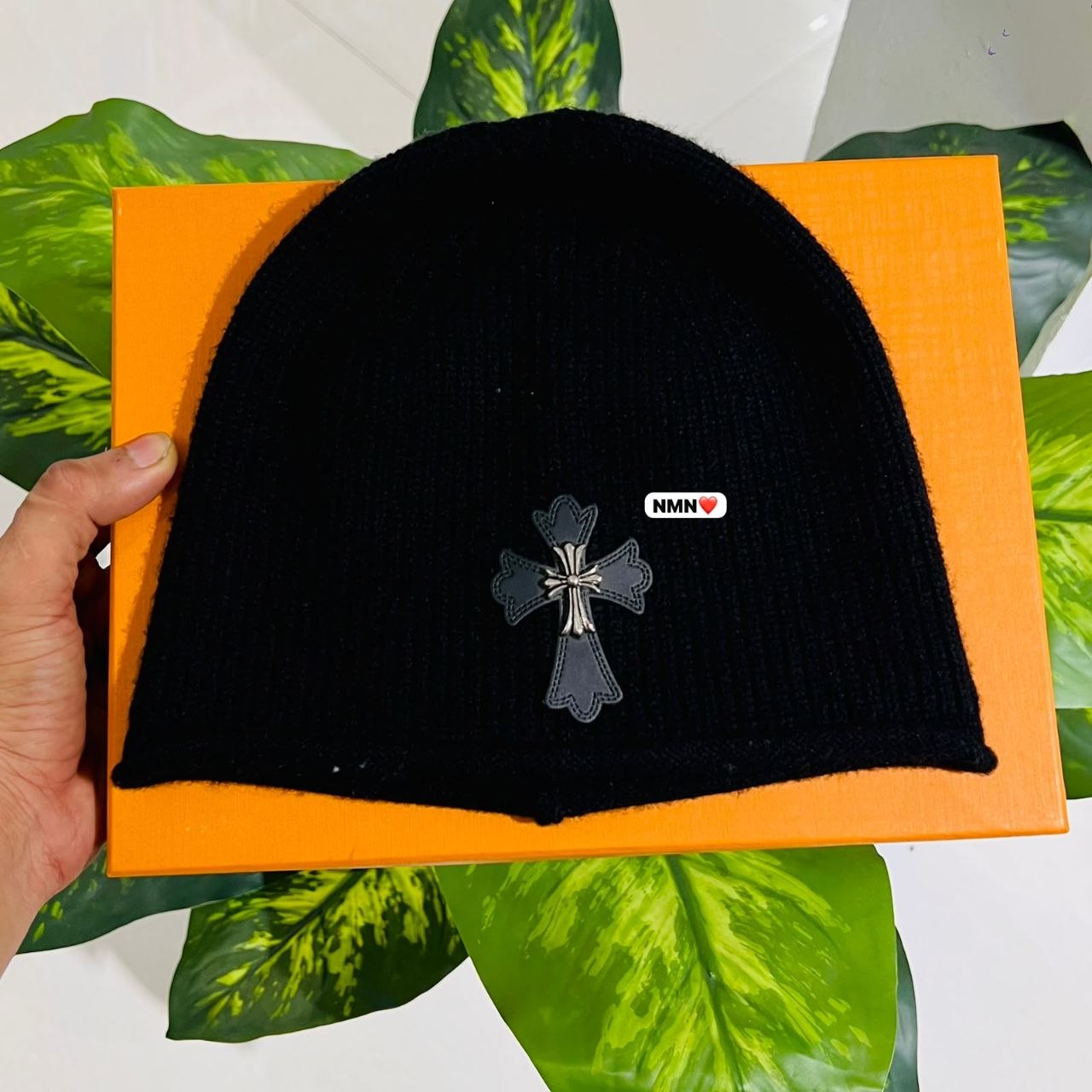 Chrome Hearts Cross Patch Knit Beanie cap