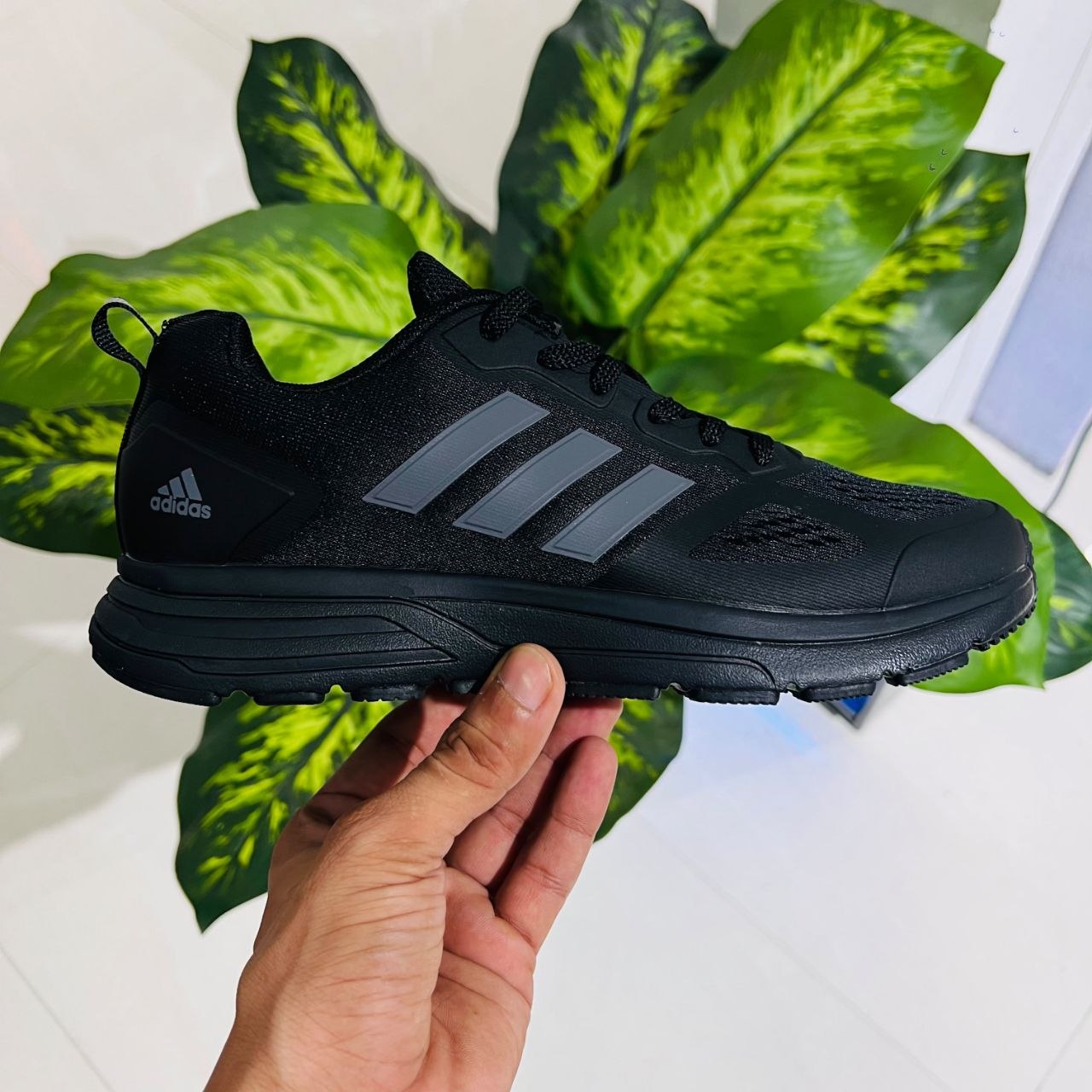 Shoes adidas running black grey