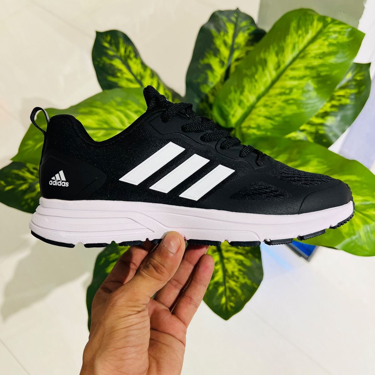 Shoes adidas running black white