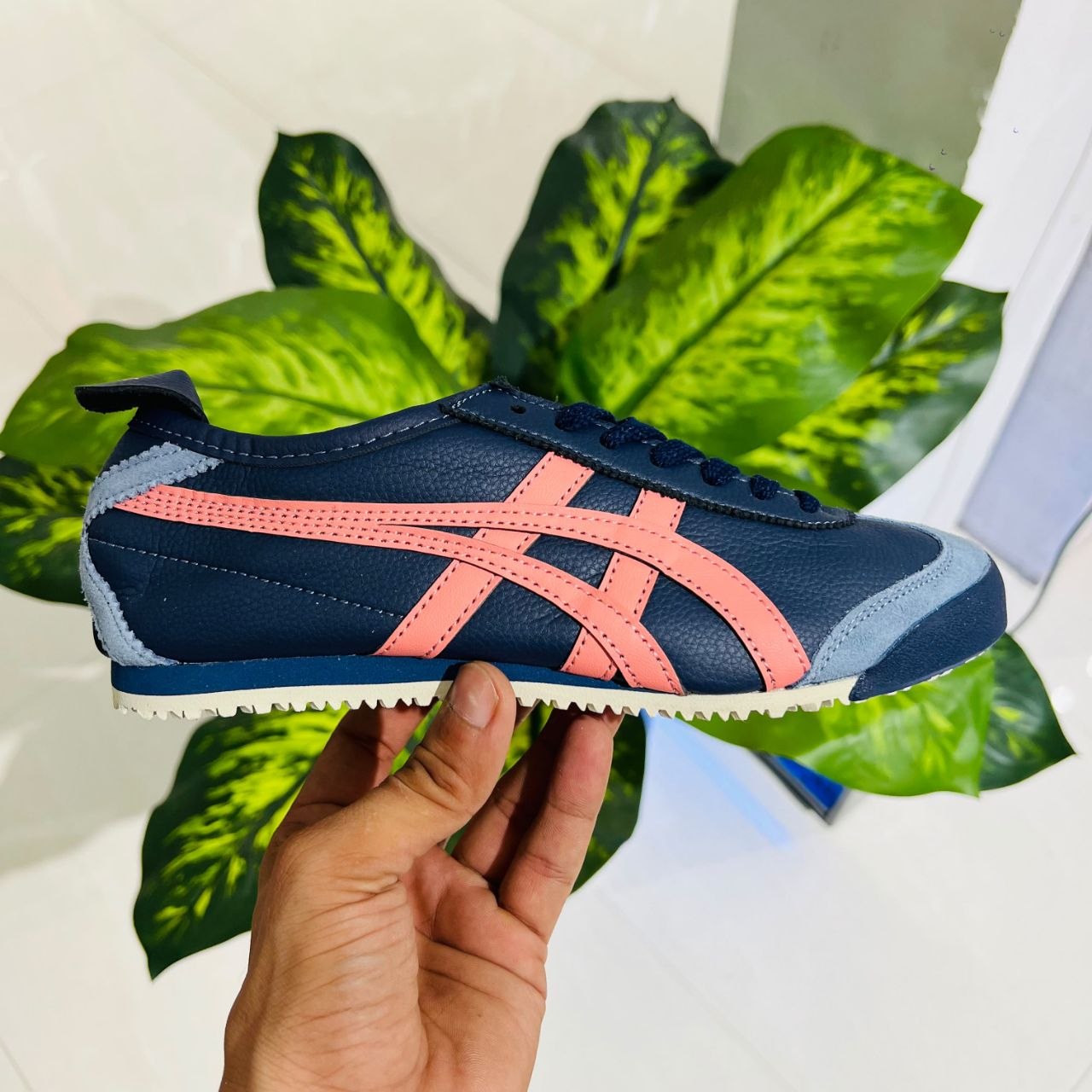 Shoes asics onitsuka tiger blue pink