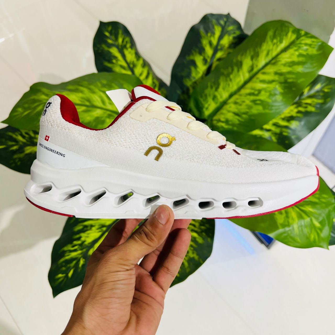 Shoes on cloud british white red
